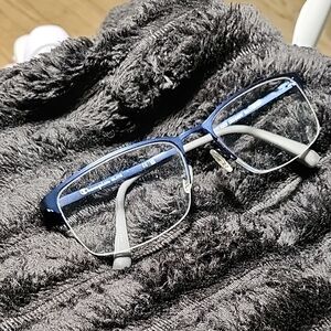 Champion Men's Glasses with Blue Frame and Silver Details